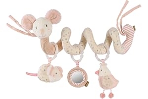 Fehn Espiral de Actividades ratón, Juguete de Habilidades motrices con Funciones de Aprendizaje para agarrar, Sentir, Jugar, para casa y para Llevar, para bebés Desde el Nacimiento