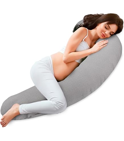 Totsy Baby Coussin pour Dormir sur Le côté 190cm – traversin Plat de Grossesse Oreiller de Corps idéal pour Le Repos et Le Bien-être des Futures