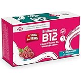 Sanavita B12 Integratore alimentare con B12, B6 e Zinco - 15 flaconcini liquidi per confezione Gusto lampone
