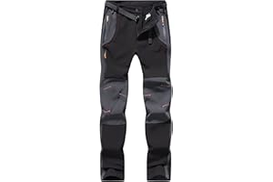 DAFENP Pantaloni Trekking Sci Uomo Invernali Pantaloni da Lavoro Termici Impermeabile Pantaloni Neve Softshell Montagna Escursionismo Caldo All'aperto