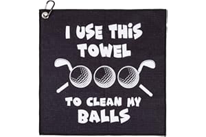 HFCOONY Golf Towel,Funny Golf Gifts For Men Husband Boyfriend Dad Golfers/Golf Fan,Novelty Golf Towels for Golf Bags With Clip,Birthday, Golf Accessories.Personalised Golf Ball Towel (Golf#1)