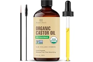 Botanic Hearth Hair Oil for Hair Growth | Strengthening Dry, Frizzy, Damaged Hair & Scalp Treatment | No Parabens or Harmful Sulfates | All Hair Types | Castor Hair Oil - 2 Fl Oz