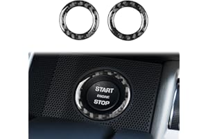 SZFJMQP Carbon Fiber Frame Cover Trim Sticker Accessories Decoration Compatible with Land Rover Range Rover Sport L494 2014-2021 (Engine Switch Start Button 03)