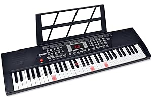 Bontempi | HarmonyKeys - Clavier Piano Numérique 61 Touches, Touches Lumineuses Parfaites pour S'Amuser, 83.9x24.9x9.9 cm