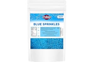 Rulop Blue Sprinkles 200g - Vibrant and Delicious Edible Rainbow Sprinkles Decorations for Baking, Cupcakes, Ice Cream, and Desserts - Bake-Stable and Gluten-Free