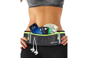Victoper Running Belt,Waistpacks,Waist Elastic Strap,Running Belts for Women Men,Phone Holder for Running,Running Belt with Reflective Strip and Headphone Hole,Travel,Outdoor Activities