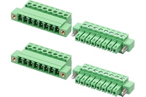 YAODHAOD Connettori per cavi, 6 pezzi, 0,2-1,5 m², 230 V, 8 A, connettore a vite, collegamento sicuro con 2P, 3P, 4P, 8P (8P, 4 PCS)