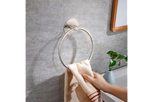 BETADISTOR Self Adhesive Hand Towel Holder - Towel Ring for Bathrooms Silver 060201