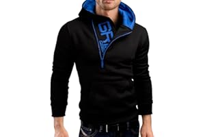 Grin&Bear Slim fit Halfzip bluza z kapturem GEC401