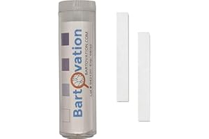 Bartovation Restaurant Sanitizer Iodine Test Paper, 0-50 ppm [Vial of 100 Paper Strips]
