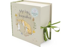 ROBERT FREDERICK Guess How Much I Love You - Caja de recuerdos de 6 cajones para recuerdos de recién nacido, regalo para bebé con cierre de cinta, regalo oficial