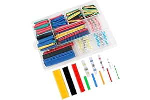 YiYFiT 378PCS Clear Solder Seal Wire Connectors & Colorful Heat-Shrink Tubing,50PCS AWG10-26 Waterproof Solder Butt Connector 328PCS Electric Insulation Tube,for Home Marine Automotive ect Wire Joint
