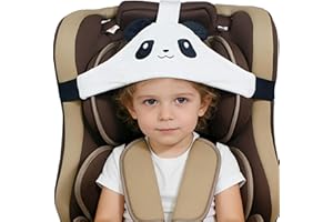 MINGZE Soporte de Cabeza de Asiento de Coche de bebé niño, posicionador de sueño Seguro y Acogedor de Coche, cinturón de sujeción de Asiento de Seguridad Ajustable, cinturón de Seguridad (Blanco)