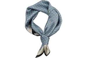 LSHARON SILK 100% Mulberry Silk Scarf Lightweight Neck Scarf - 53x53cm - Digital Printed Small Square Wraps Pure Silk Scarves Natural Silk Neckerchief Headscarf Gift for Women Men