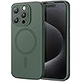 ESR for iPhone 15 Pro Max Case with MagSafe, Supports Magnetic Charging, Slim Liquid Silicone Case, Shock Absorbing, Screen and Camera Protection, Cloud Series, Green
