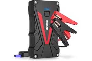 BuTure Booster Avviamento Auto, 2500A 16800mAh Avviatore Emergenza per Auto (Motori Fino a 8,0L Benzina/6,5L Diesel), Avviatore Batteria con Torcia LED, Porta USB a Uscita Rapida 3.0 per Smartphone