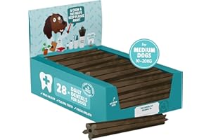 Denzel's Dog Dental Sticks - for Medium Dogs - Chicken & Peppermint (Pack of 28)
