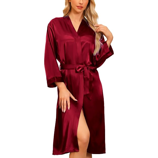 Kimono Femme Tuopuda - Peignoir Dentelle - Robe De Chambre Élégante - Polyester/Élasthanne - Cadeau