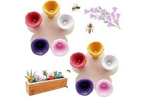 GZGRYTRC 10 Pcs Bee Watering Station, Each set of 5 pieces a total of 10 Bee Cups for Garden, Bee Drinking Station, Ideal for Attracting and Hydrating Bees, Perfect for Outdoor Use, Includes 5 Colors