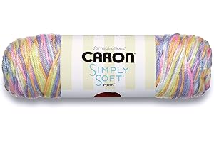 Caron Simply Soft Paints - Bola de hilo afeitado, Multicolor (Baby Brights), 141 g