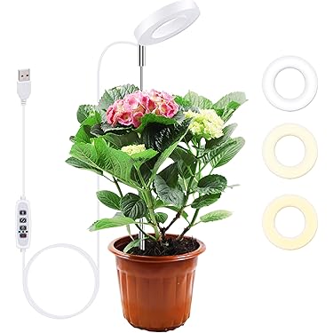 Plantenlamp met twee koppen, zwart: wit licht voor de groei van kamerplanten