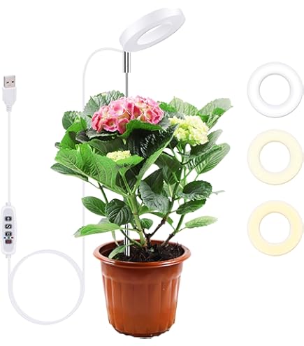 KEELIXIN Grow Lights for Indoor Plants, 5 Heads Red, Blue