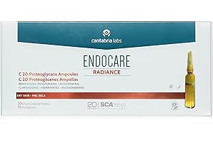 Cantabria Labs Endocare Radiance C 20 Proteoglicanos-Ampollas Faciales Antiedad, Regeneradoras, Hidratantes Y Antioxidantes, Con Vitamina C, Pieles Secas, 30 Uds, Incoloro, 60 ML