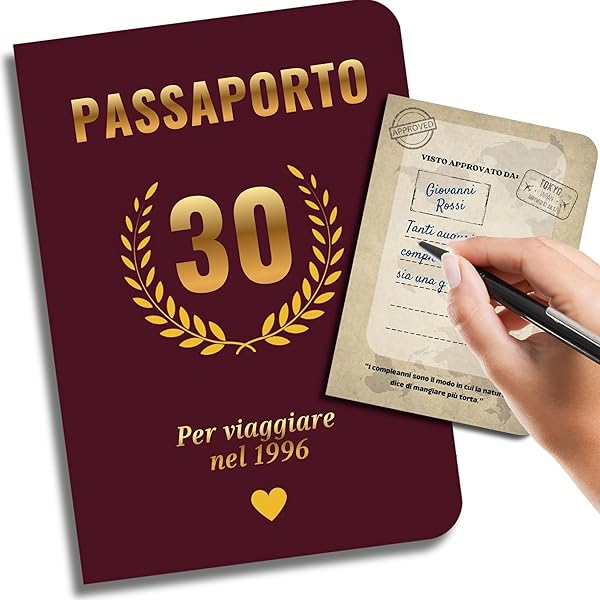 Biglietto Di Compleanno Per 30 Anni, Passaporto Di Compleanno