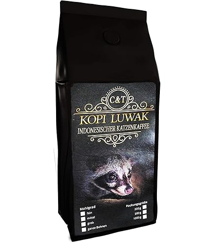 Kopi Luwak Premium (Coffee from Wild Luwaks) - Finely ground - The