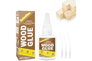 FUSIONFIRM Holzleim, 30g Holzklebstoff, Anti-Vergilbung, Sofort starker Klebstoff zum Verbinden von Holz, Eiche, Walnuss, Mahagoni, Holzmöbeln, Holzprodukten, Holzhandwerk, Holzkante