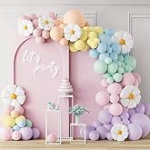 Ballonger pastell, ballong krans regnbåge, ballong krans macaron pastell för födelsedag flicka, baby shower dekoration, baby 