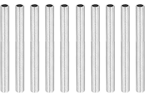 PROMETEO ELECTRONICS Kit 10 barre filettate M10 in acciaio zincato - accessori per portalampade, lumi e lampadari (Barre filettata forata, Lunghezza 100mm)