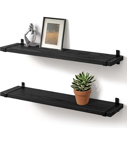 Set di 2 mensola da muro arrotondate con gancio integrato in metallo bianco 35x10 cm – Mensola appendiabiti moderna | MILUKA | Leroy Merlin