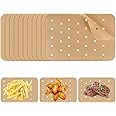 Pinenuts 180pcs Air Fryer Parchment Paper Air Fryer Paper Liner for Ninja Foodi Dual Air Fryer, Non-Stick Perforated Parchment Liner Baking Paper Compatible with Ninja DZ201, DZ401