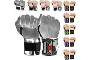 BE SMART Besmart Power Weight Lifting Wrist Wraps Supports Gym Training Fist Straps - Sold as Pair & One Size Fits All (Gray Camo, One Size)