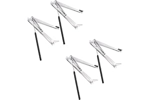 Herrselsam Lot de 4 ouvre-fenêtres pour serre, capacité de levage de 14 kg, ouvre-fenêtre automatique pour serre, hauteur de levage maximale 45 cm, ouverture automatique pour toutes les serres, double