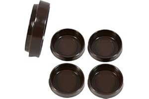 SMARTHOME 4 8 12 Brown Castor Cups Chair Carpet Furniture Floor Protectors Wood Laminate - Diameter : 60mm - Pack Size : 8