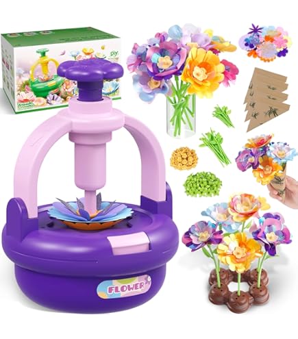 Fil Chenille Fleur Kit DIY Tulipes Cure-Pipes - Fleurs Violettes - Création Bouquet Déco - Cadeau Creative Cadeau Créatif Fait Main