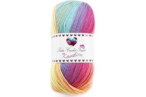 LIDIA CROCHET TRICOT Kameleon- hilo de lana fantasía multicolor, lana acrílico, hilo de tejer, hilo de ganchillo (100 gr/ovillo ; 32 colores) (empresa española/envío desde España) (11)