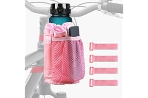 APKOL Porte Gourde Velo, Sacs pour Porte Bidon Velo Tissu, Porte Gobelet Poussette, Porte Gourde VTT, Convient pour Les VTT, Vélos, Poussettes, Fauteuils Roulants, Scooter, Rose