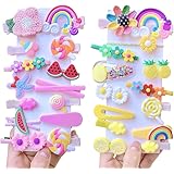 28 Pezzi Fermagli per Capelli Bambina Ragazze Neonata Clip per Capelli Arcobaleno Forcine per Capelli Tornante, Mollette per 