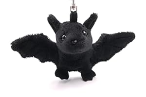 Onwomania - "-Fledermaus tiefschwarz - Schlüsselanhänger - Plüsch Glücksbringer z.B. für den besten Freund, die Beste Freundin, Mama - Für Männer, Frauen & Kinder