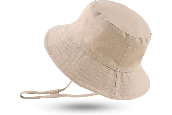 XIAOHAWANG Large Bord Chapeau de Soleil Bébé Enfant Bonnet d’été pour Garçon Fille Anti-UV Casquette Réglable