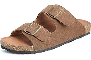 DOKELA Zuecos Hombre Sandalias Mujer Mules Ajustables Pantuflas Zapatillas de Jardín Corcho Planas Unisex Adulto Cómoda