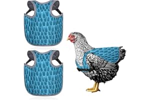 CQJ 2 Pack Chicken Saddles for hens Chicken Back Protector for Hens, Comfortable & Lightweight Chicken Aprons for Hens (blue)
