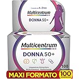 Multicentrum Donna 50+, Integratore Alimentare Multivitaminico Completo, Acido folico, Vitamina D, E, Combatte Stanchezza per