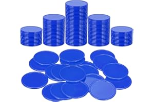 sourcing map Plastic Poker Chips, Learning Counters Counting Counters Disks Markers Opaque Game Tokens for Game Play Math Counting