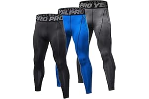 YUSHOW Lot de 3 Caleçon Long Homme Thermique sous-Vêtement Chaud Collant Homme Hiver Legging Doux et Léger