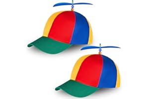 Ronronner Bunte Propellermütze Propeller mütze propeller cap mit fliegendem Propeller, Spielzeug Fliegerhut für draußen für Erwachsene & Kinder
