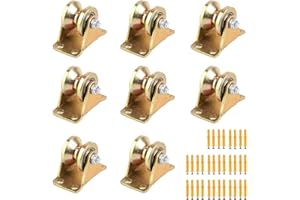 DBREAKS 8 Piezas Ruedas Poleas para Cuerda Motores Eléctricos, Polea con Polea con Rodamiento de Bolas, Rueda con ranura en V, Polea de inversión con tornillos, 100 kg/ud.